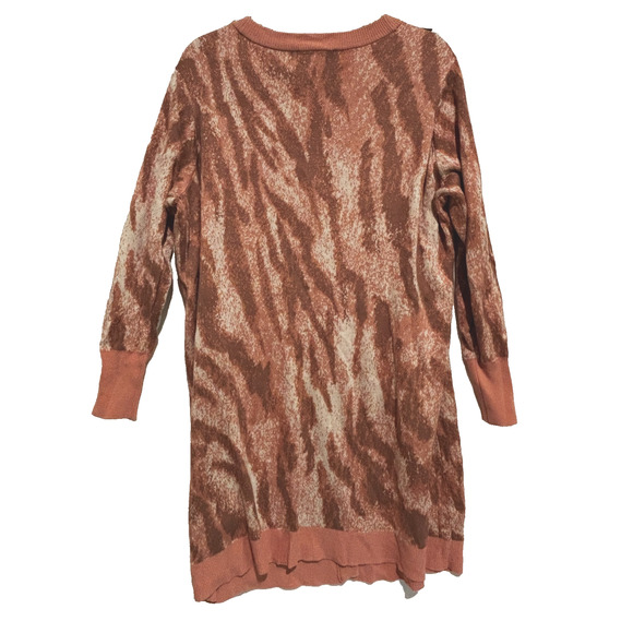 Lisa Rinna Button Down long Cardigan Pockets Womens Sz 1X Artsy Animal print - Picture 8 of 10